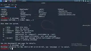 Command to Shutdown Kali Linux from Terminal with Example