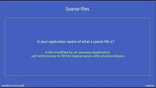 Linux sparse files