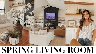 SPRING LIVING ROOM DECORATE WITH ME 2023 | cozy neutral decorating ideas!