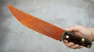 Restoration Old Very Rusted Meat Knife