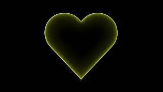 Yellow Heart Neon Glowing Shining - Free Use - No Copyright, Animations