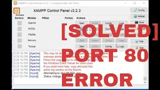 Solve Port 80 error in XAMPP server || Error : Apache shutdown unexpectedly