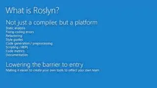 Microsoft Ignite New Zealand 2015 Torment Your Colleagues with the 'Roslyn'  NET Compiler Platform