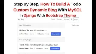 Django Build Custom Blog Project From Scratch Bootstrap 4 5 3