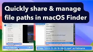 Quickly share & manage file paths in macOS Finder