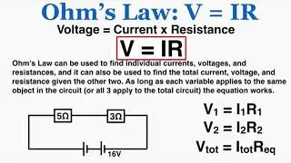 Ohm's Law: V = IR - IB Physics