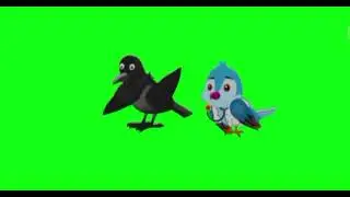 Green Screen animated vedios 🚜 cartoon characters pose 🪂 birds flying 🏝️ 