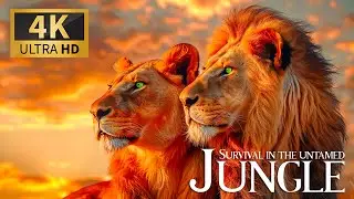 Survival in the Untamed Jungle 🌴 4K Wildlife Adventure with Soft Piano Notes 🎹 A Tranquil Journey
