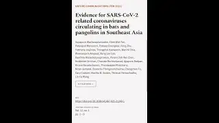 Evidence for SARS-CoV-2 related coronaviruses circulating in bats and pangolins in So... | RTCL.TV