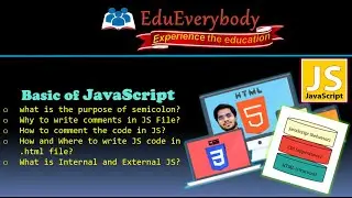 🔴JavaScript Basic - Use of semicolon, Comments, Internal & External JS | Web development from Basic