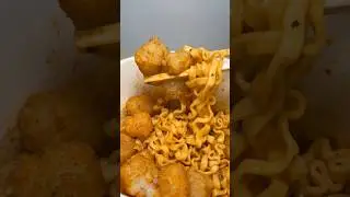 carbo buldak ramen with hash brown balls #asmr #koreanfood