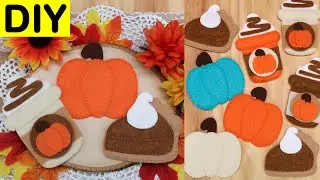 DIY Fall Felt Craft Tutorial 🧡😊 Pumpkin, Pumpkin Spice Latte, Pumpkin Pie | Easy & Cute Felt Crafts