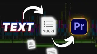 How to Export Text as Motion Graphic Template in Adobe Premiere Pro?