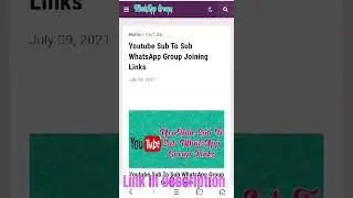 YouTube Sub To Sub WhatsApp Group Links For Joining || Free Unlimited Subscribers WhatsApp Groups