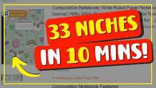 Fast & Easy KDP No Content Niche Research: 33 Composition Notebook Niches In 10 Minutes!