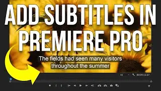 How To Add Subtitles In Premiere Pro | Premiere Pro Tutorial