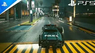 Cyberpunk 2077 Amazing Police Chase in 2024 | Ultra High Graphics - PS5 [4K 60FPS]