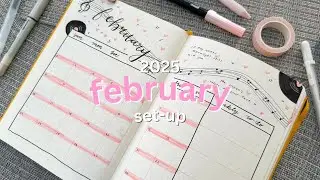 February 2025 Bullet Journal Setup 𐙚₊˚⊹ᡣ𐭩 love songs theme + shopARL nyc pop-up vlog