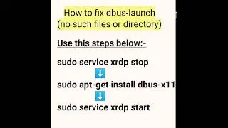 how to fix dbus-launch (no such files or directory)error in kali linux