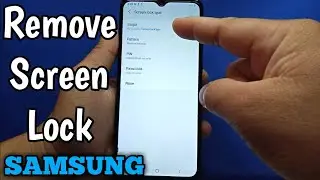 How to remove screen lock on Samsung Galaxy A02