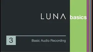 Basic Audio Recording in LUNA Recording System