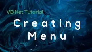 VBnet Creating simple Menu for Beginners: Visual Studio 2010