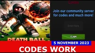 *CODES* Death Ball ROBLOX | NOVEMBER 5, 2023