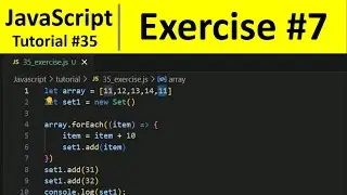 JavaScript Tutorial 35 - Exercise on Arrays and Set in JavaScript