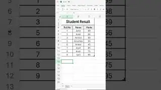 Excel Row Shortcut Trick #excel #tricks  #viralshorts