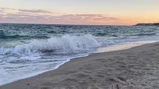 Закат полностью | Шум МОРЯ Perfect Sunset at the Beach with Calming Sound of Waves | 4K Ultra HD