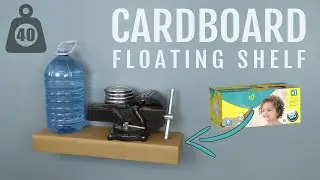 DIY Cardboard Floating Shelf Built from ONE diapers Box