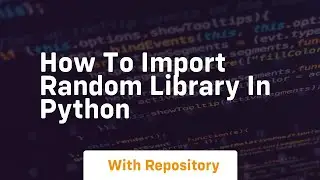 how to import random library in python