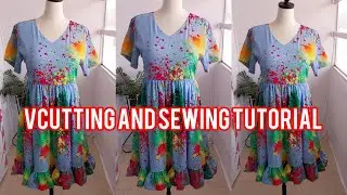 How to cut and sew this stylish dress. Beginner's Friendly .