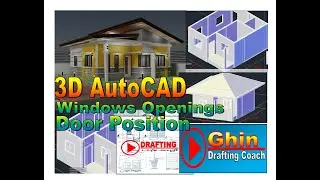 Drawing Exercise 13: How to Create DOORS, WINDOWS and  WINDOW/DOOR OPENINGS (3D AutoCAD)