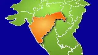 Maharashtra Map blue / Green Screen Video | Green Screen Animation