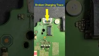 Broken Charging Trace #technology #mobilerepair