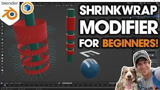 How to Use the SHRINKWRAP Modifier in Blender for Beginners!