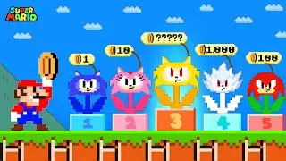 Super Mario Bros. but Mario Can Buy MORE Custom Flowers Sonic Power-ups