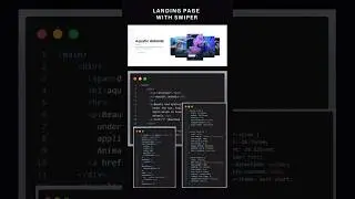 39/100 HTML/CSS/JS Animation: Landing page with swiper 🤩🫣🫣 #shorts