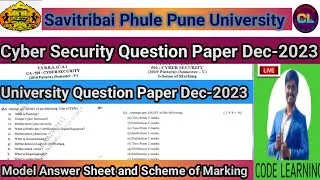 cyber security University Question Paper Dec-2023 |cyber security Que Paper |cyber security |CS