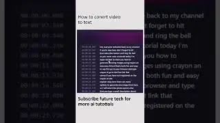 How to convert video to text | Dont forget to subscribe for more tech tips  #ai #shorts