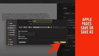 How to Save or Save As in Apple Pages
