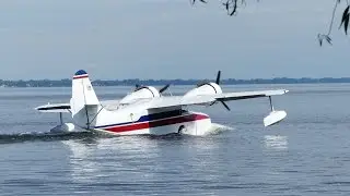 Grumman Goose flying at EAA Seaplane Base Oshkosh