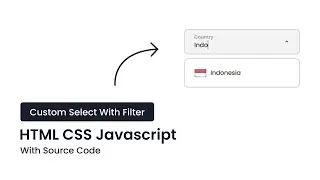 Custom Select Input With Filter Feature | HTML CSS Javascript