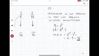 1^ ARIT Trasformare due frazioni con lo stesso denominatore