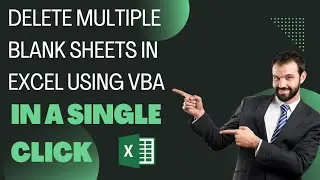 Delete Multiple Blank sheets in excel using VBA | Macros | coding | Advanced Excel | Automatically