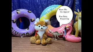 Destroy Stuffed Animal Fennec Fox Cutting To Pieces With Scissors