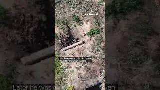 🇺🇦drone operator spotted a wounded Russian occupier, dropped water & instructions how to surrender