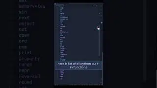 Python list of all built-in function #shorts #programming