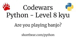 Codewars - Python - Are you playing banjo?